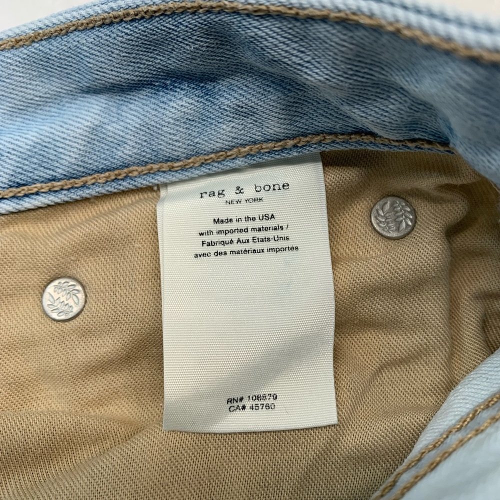 Rag & Bone Oasis Tie Dye Distressed Dre Low Rise Jean Shorts Size 28 - Picture 5 of 10
